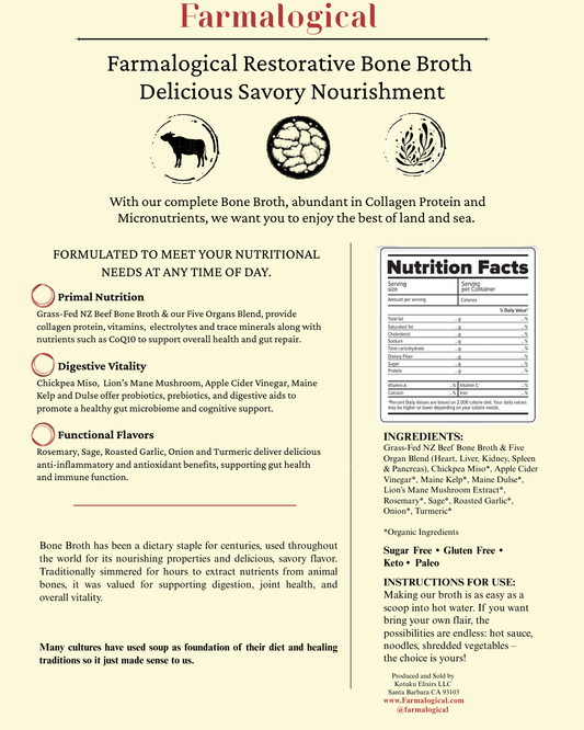 Farmalogical Regenerative Bone Broth - Protein Drink Mix