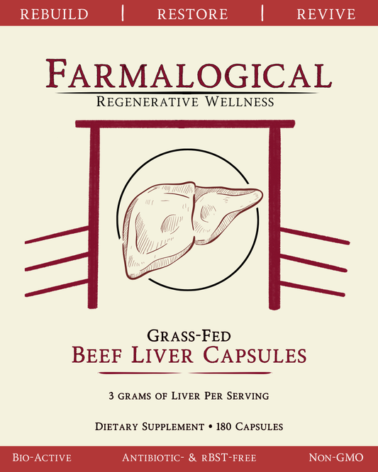 Farmalogical  Beef Liver Capsules - 180 Count