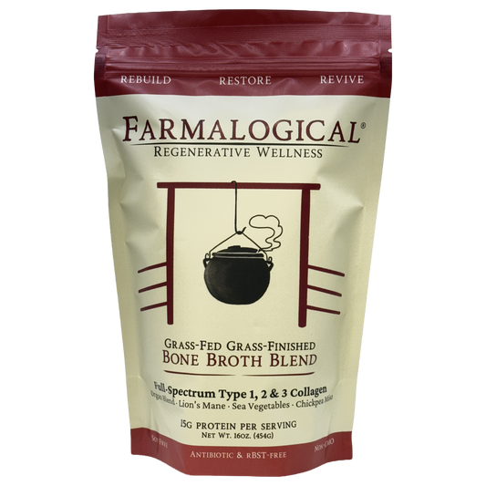 Farmalogical® Bone Broth Protein — Grass-Fed Collagen, Organs & Lion's Mane