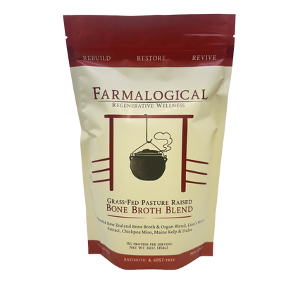 Farmalogical® Bone Broth Protein — Grass-Fed Collagen, Organs & Lion's Mane