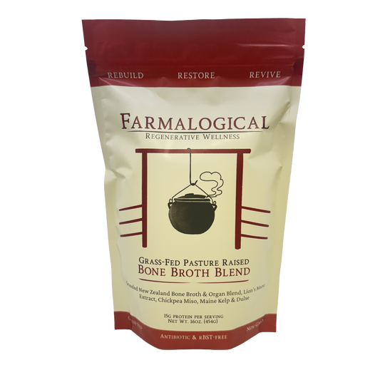 Farmalogical® Bone Broth Protein — Grass-Fed Collagen, Organs & Lion's Mane